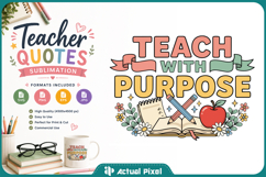 Teacher Quotes Sublimation SVG PNG Product Image 1
