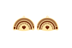 Teacher Rainbow Earrings Laser Cut Template Product Image 2