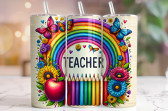 Teacher Tumbler Wrap Sublimation, Teacher Life Tumbler Wrap Product Image 1