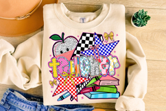 Retro Teacher PNG, Preppy Teacher PNG, Teacher Life PNG Product Image 1