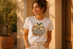 Teacher Rhinestone Apple Png Product Image 4