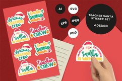 Colorful Teacher Santa Quotes for Sticker Set Product Image 1