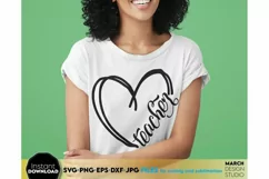Download this Teacher Shirts Design svg today for good price. These Teacher Heart Design are compatible with Cricut and Silhouette Cutting Machines.