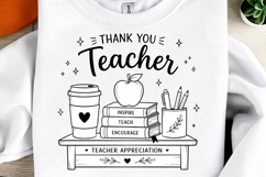 Teacher Split Monogram Png Design, Funny Design Product Image 8