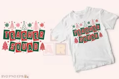 Teacher Squad SVG Very Merry Christmas PNG T-shirt Design Product Image 2
