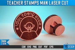 Teacher Stamps Man Laser Cut SVG | Customizable Teacher Product Image 13
