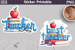 Teacher Sticker Bundle| Teacher Book Apple Sticker Product Image 6