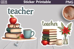 Teacher Sticker Bundle| Teacher Book Apple Sticker Product Image 3
