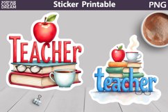 Teacher Sticker Bundle| Teacher Book Apple Sticker Product Image 5