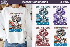 Funny Teacher Skull Sublimation | Quotes Teacher Sublimation Product Image 1