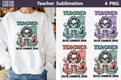 Funny Teacher Skull Sublimation | Quotes Teacher Sublimation Product Image 1