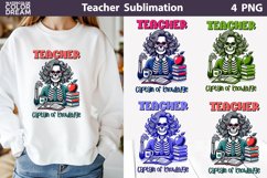 Funny Teacher Skull Sublimation | Quotes Teacher Sublimation Product Image 1