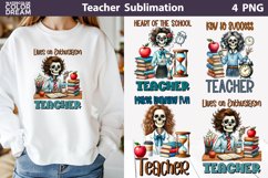 Funny Teacher Skull Sublimation | Quotes Teacher Sublimation Product Image 1