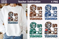 Funny Teacher Skull Sublimation | Quotes Teacher Sublimation Product Image 1
