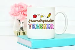 Second Grade Teacher Sublimation PNG I Teacher Shirt PNG Product Image 3