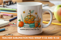 Motivational Teacher Mug Wrap, fall teacher mug Product Image 1