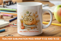 Inspirational Teacher Mug Wrap, fall mug wrap Product Image 1