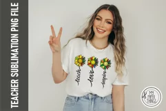 Teach Love Inspire png file are great for creating shirts for teacher, mugs, stickers, prints and signs using sublimation printing.