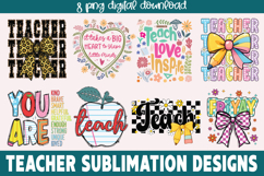 Teacher Sublimation Png, Teacher Png Bundle Product Image 1