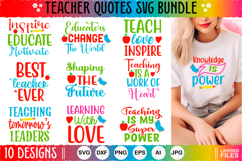 Teacher Svg Design Bundle, Teacher Quote Svg Bundle Product Image 1