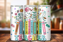Teacher Tumbler Wrap PNG, 20oz Teacher Sublimation Design Product Image 1