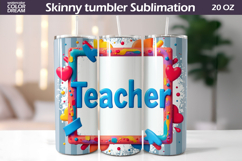 Teacher Tumbler Wrap | Teacher Appreciation Sublimation Product Image 1