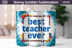 Teacher Tumbler Wrap | Teacher Appreciation Sublimation Product Image 1