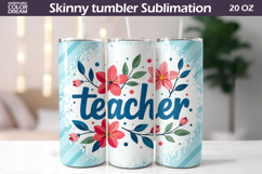 Teacher Tumbler Wrap | Teacher Appreciation Sublimation Product Image 1