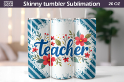 Teacher Tumbler Wrap | Teacher Appreciation Sublimation Product Image 1