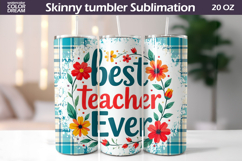 Teacher Tumbler Wrap | Teacher Appreciation Sublimation Product Image 1