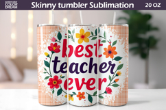 Teacher Tumbler Wrap | Teacher Appreciation Sublimation Product Image 1
