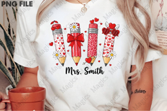 Teacher Valentine Coquette Pencil Png Product Image 2