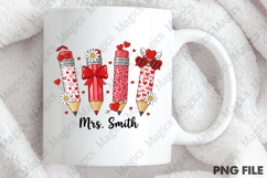 Teacher Valentine Coquette Pencil Png Product Image 4
