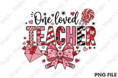 Teacher Valentine Png, Loved Teacher Png Product Image 1