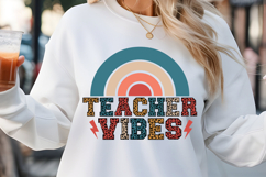 Teacher Vibes SVG, RetroTeacher SVG Product Image 1