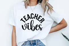 Teacher Vibes SVG | Teacher SVG | Teacher PNG Product Image 2