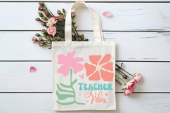 Teacher Vibes SVG | Boho Teacher SVG | Teacher Floral PNG Product Image 3