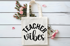 Teacher Vibes SVG | Teacher SVG | Teacher PNG Product Image 4