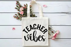 Teacher Vibes SVG | Teacher SVG | Teacher PNG Product Image 4