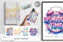 Teacher's Weekend Digital Paper Product Image 1