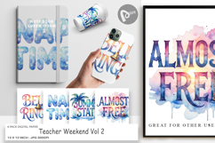 Teacher's Weekend Digital Paper Product Image 1