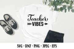 Teacher vibes SVG. Funny teacher quote. Teachers Day design Product Image 2