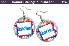 Teacher Round Earrings | Teacher Earrings Product Image 1