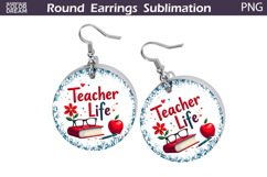 Teacher Round Earrings | Teaching Life Product Image 1