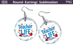 Teacher Round Earrings | Teaching Life Product Image 1