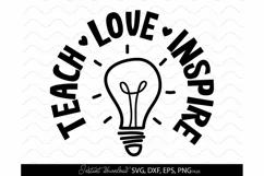Teacher SVG, School Svg, Teacher quote SVG TEACHER LIFE Product Image 2