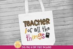 Leopard Print Teacher SVG | Teacher Of All The Things Product Image 1