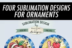 Teacher Christmas Ornament Designs PNG File | Add Name Product Image 6