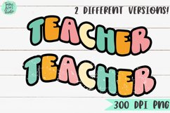 Teacher Wavy Retro | A Teacher PNG Product Image 3