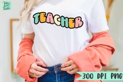 Teacher Wavy Retro | A Teacher PNG Product Image 1